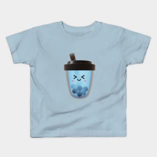 Cute blue boba tea Kids T-Shirt